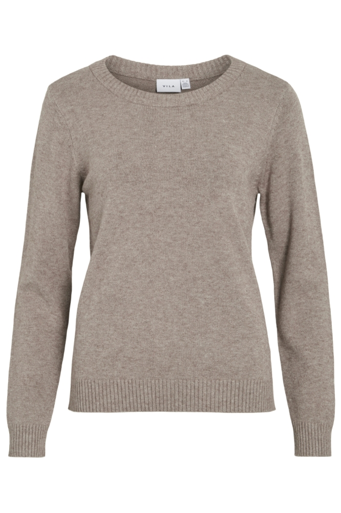 VIRIL O-NECK L/S KNIT TOP - NOOS 14054177 FALCON/MELANGE